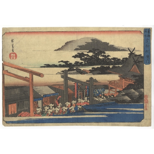 192 - Artist: Hiroshige I Utagawa (1797-1858)
Title: In the Shiba Myojin Shrine
Series title: The Famous P... 