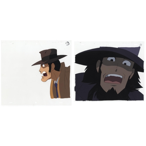 226 - Set of 2  cels:
Series: Lupin III
Studio: Tokyo Movie Shinsha
Date: 1979-Present
Condition: Good for... 