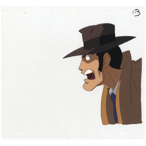 226 - Set of 2  cels:
Series: Lupin III
Studio: Tokyo Movie Shinsha
Date: 1979-Present
Condition: Good for... 