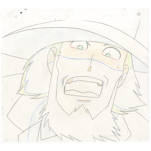 226 - Set of 2  cels:
Series: Lupin III
Studio: Tokyo Movie Shinsha
Date: 1979-Present
Condition: Good for... 