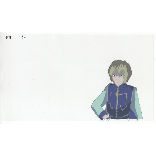 229 - Set of 3  cels:
Character(s): Kurapika / Menchi
Series: Hunter x Hunter
Studio: Nippon Animation
Dat... 