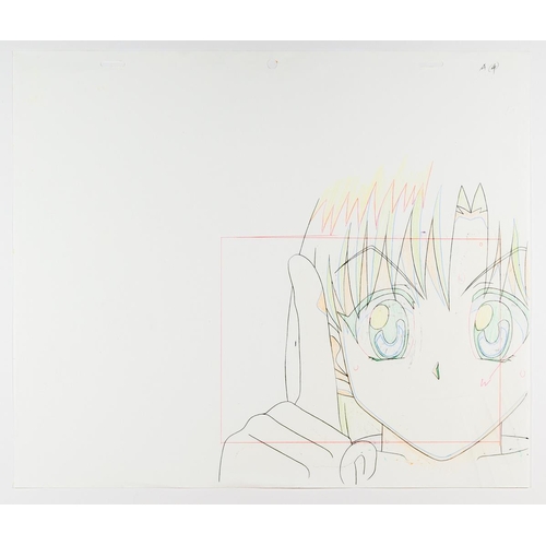 229 - Set of 3  cels:
Character(s): Kurapika / Menchi
Series: Hunter x Hunter
Studio: Nippon Animation
Dat... 