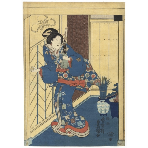 54 - Artist: Toyokuni III Utagawa (1786 - 1864)
Title: Prince Genji
Publisher: Tsutaya Juzaburo
Date: c. ... 