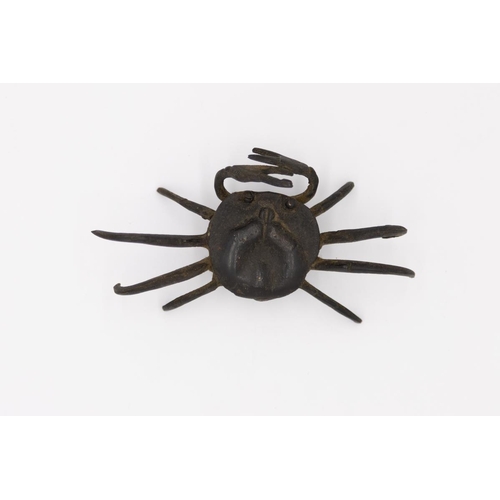 59 - * Three Bronze Crabs
Date: Meiji (1868-1912)
Size: (1) 4.5 x 14 x 7, (2) 5 x 16.5 x 8, (3) 6 x 19 x ... 