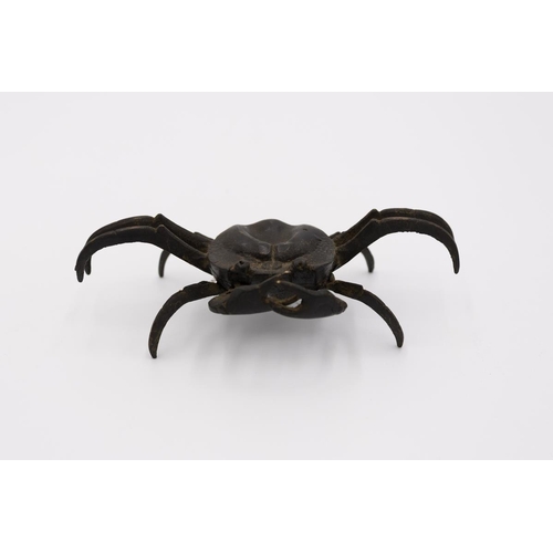 59 - * Three Bronze Crabs
Date: Meiji (1868-1912)
Size: (1) 4.5 x 14 x 7, (2) 5 x 16.5 x 8, (3) 6 x 19 x ... 