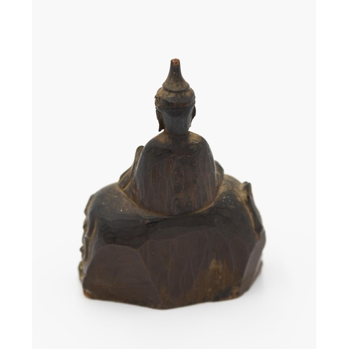 68 - * Wooden Buddha Figure
Date: Edo (1603-1868)
Size: 7.5 x 5.5 x 2.7 cm
Condition: Wear and staining c... 