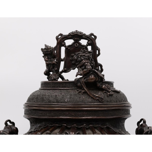 74 - * Bronze Incense Burner designing the King of the Underworld (Enma Daiou)
Date: late 19th century
Si... 