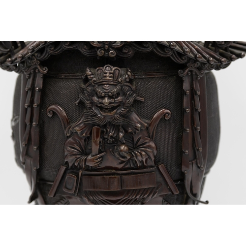 74 - * Bronze Incense Burner designing the King of the Underworld (Enma Daiou)
Date: late 19th century
Si... 