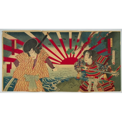 92 - Artist: Kunichika Toyohara (1835-1900) / Chikanobu Yoshu (1838-1912)
Title: Kabuki Plays
Date: late ... 