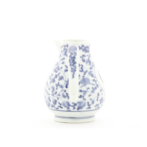 96 - Title: Blue and White Imari Oil Ewer
Date: Early 18th Century
Dimensions: 8.5 x 10.4 x 9.3 (includin... 