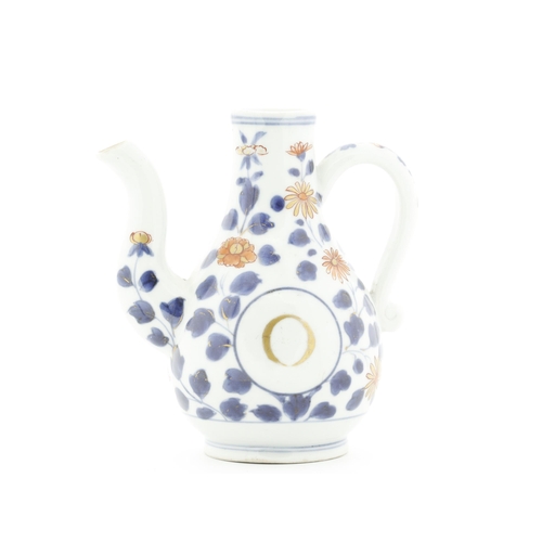 97 - Title: Imari Oil Ewer
Date: Early 18th Century
Dimensions: 11.5 x 13.5 cm
Condition: Wear consistent... 