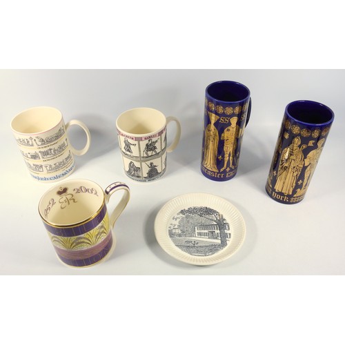 183 - Wedgwood from the designs of Eric Ravillious Queen Elizabeth Golden Jubilee Mug, other Wedgwood incl... 