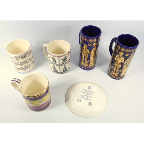 172 - Wedgwood from the designs of Eric Ravillious Queen Elizabeth Golden Jubilee Mug, other Wedgwood incl... 