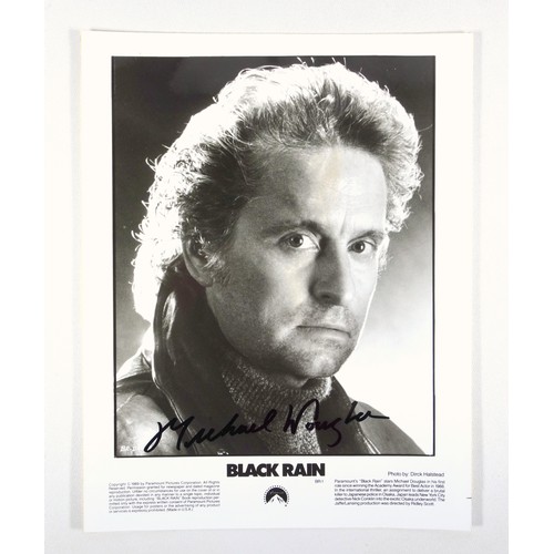 137 - Autographs - Michael Douglas, Black Rain black & white photo, signed, 25.9 x 20.3cm (unframed).