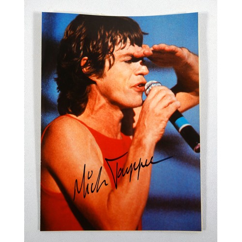 149 - Autographs - Mick Jagger,colour photo,signed, 17.5 x 12.7cm and Keith Richard, colour photo, signed,... 