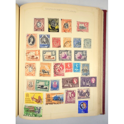 153 - An album of stamps including GB 1840 1d Penny Black (G-F), USA, European countries, South Africa, Au... 