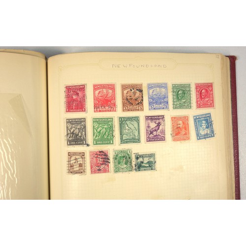 153 - An album of stamps including GB 1840 1d Penny Black (G-F), USA, European countries, South Africa, Au... 