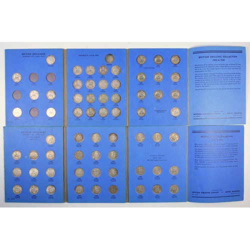 11 - Collection of coins in 15 Whitman folders from Victoria to Elizabeth II, containing shillings to hal... 