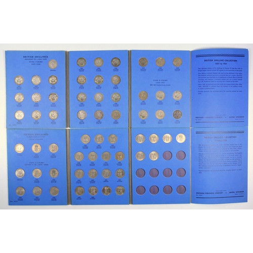 11 - Collection of coins in 15 Whitman folders from Victoria to Elizabeth II, containing shillings to hal... 