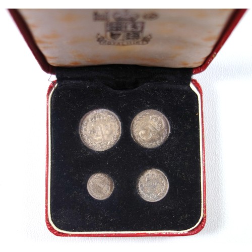 14 - Edward VII Maundy set, 1906, cased (5)