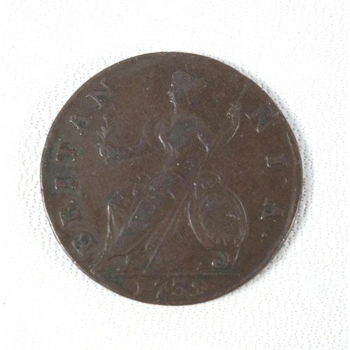 15 - Charles II farthing, 1672, later ¼d’s (6), ½d’s, 1735, 1775, later ½d’s (9), 1d’s, 1806 (2), 1844, 1... 