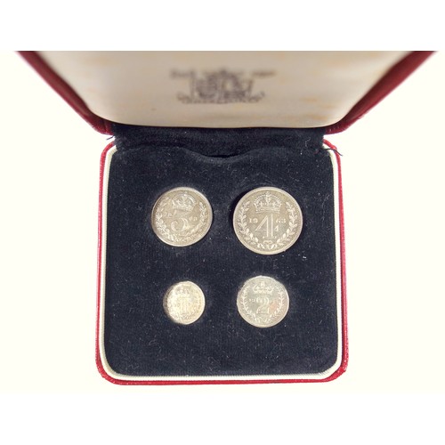 72 - Elizabeth II Maundy set, 1963, (Chelmsford Cathedral), e.f., cased (5)