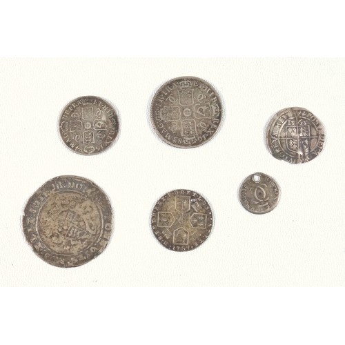 83 - Edward VI shilling, 3rd issue, 1551, fair, Elizabeth I 3d, 1565, ob. poor, rev. fine, dented and cre... 