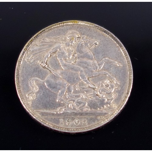 85 - Edward VII crown, 1902. n.e.f., e.k.’s, slightly sticky above head