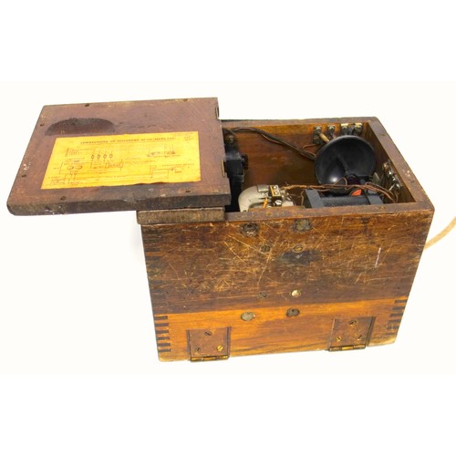 101 - First World War GPO No 110, Mark 234 Magneto field telephone stamped C18/234, with a later TMC bakel... 