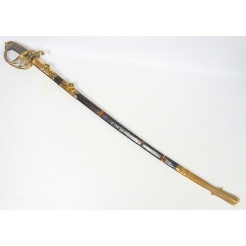 106 - George IV officer's sword by R Johnston, late Bland & Foster, Sword Cutler & Belt Maker to His Majes... 