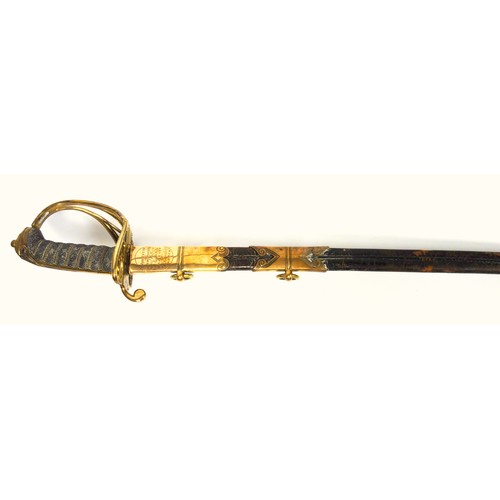 106 - George IV officer's sword by R Johnston, late Bland & Foster, Sword Cutler & Belt Maker to His Majes... 