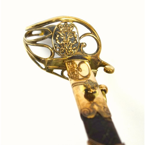 106 - George IV officer's sword by R Johnston, late Bland & Foster, Sword Cutler & Belt Maker to His Majes... 