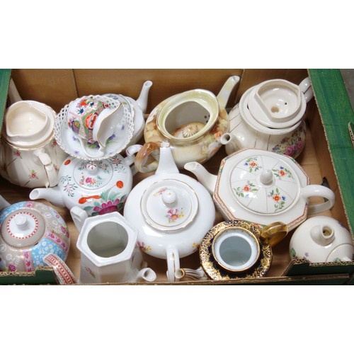 150 - Two Worcester bone china cream jugs, other jugs, coffee cans and saucers, teapots and other items (3... 