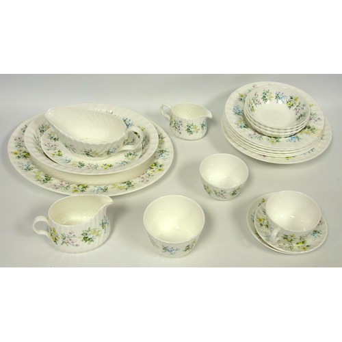 171 - Minton bone china Spring Valley part dinner service comprising 8 dinner plates, 8 dessert plates, 8 ... 