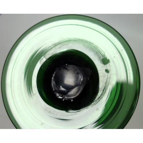 267 - Large green glass goblet, H 32.7cm