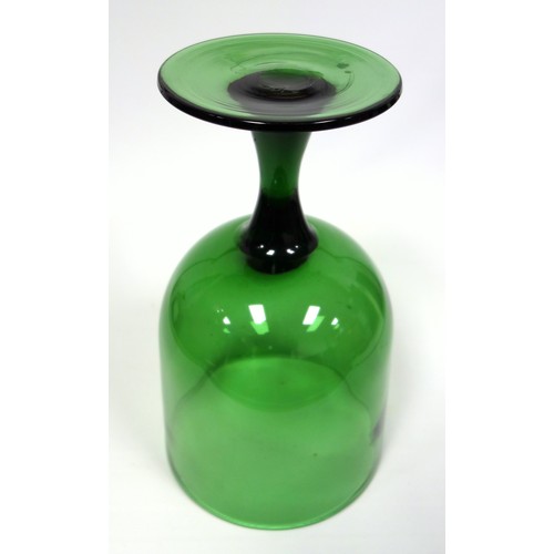 267 - Large green glass goblet, H 32.7cm