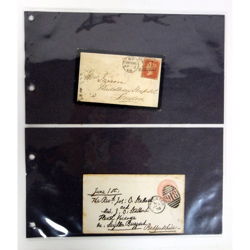 273 - 12 Victoria stamped envelopes including one with a two penny blue, dated 1854 (12)