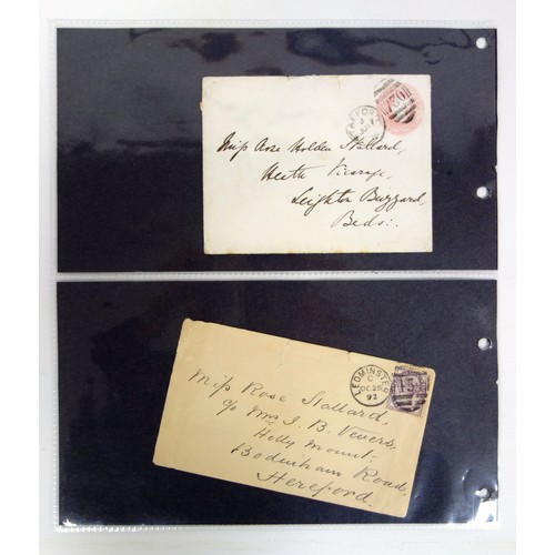 273 - 12 Victoria stamped envelopes including one with a two penny blue, dated 1854 (12)