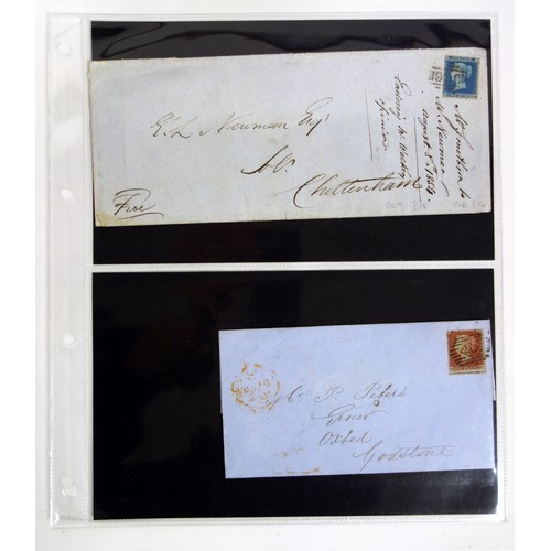 273 - 12 Victoria stamped envelopes including one with a two penny blue, dated 1854 (12)