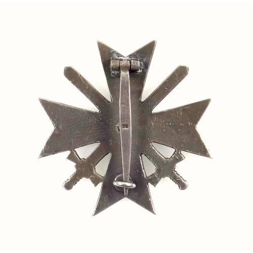 138 - WW2 German War Merit Cross 1st Class with Swords, was awarded to military troops whose acts of coura... 