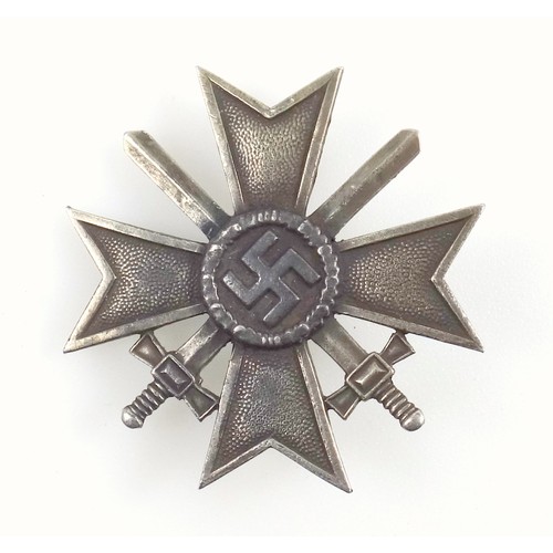 57 - WW2 German War Merit Cross 1st Class with Swords, was awarded to military troops whose acts of coura... 