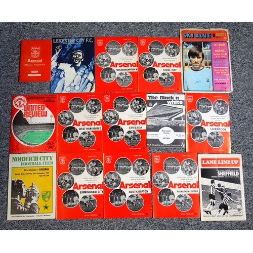 87 - Arsenal Football Club Home and Away Programmes from the 1972-73 season. (51)