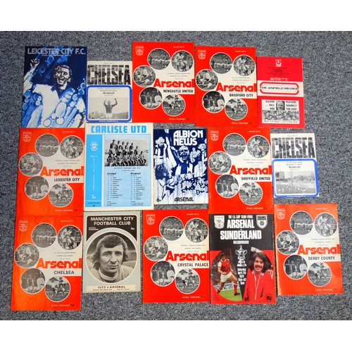 87 - Arsenal Football Club Home and Away Programmes from the 1972-73 season. (51)