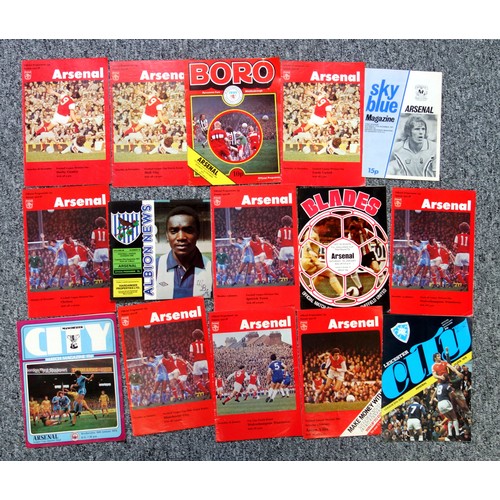 92 - Arsenal Football Club Home and Away Programmes from the 1977-78 season. (46)