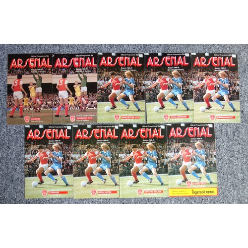 95 - Arsenal Football Club Home and Away Programmes from the 1980-81 season. (24)