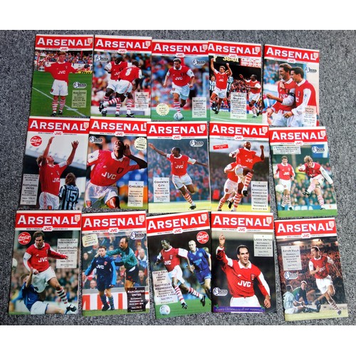 103 - Arsenal Football Club Home and Away Programmes from the 1994-95 season. (33)