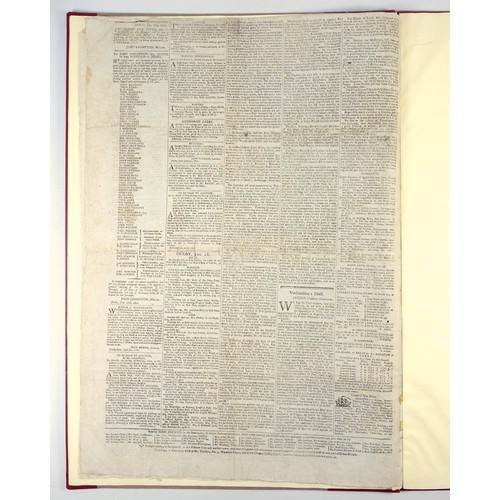 169 - The Derby Mercury newspaper Vol. 71, No. 3593, Thursday, January 29, 1801 (price six-pence), printed... 