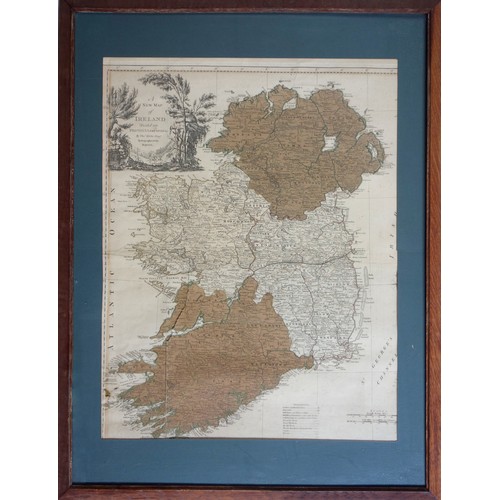 111 - 'A New Map of Ireland, Divided into Provinces and Counties' by Thomas Kitchen, 19th century, framed,... 