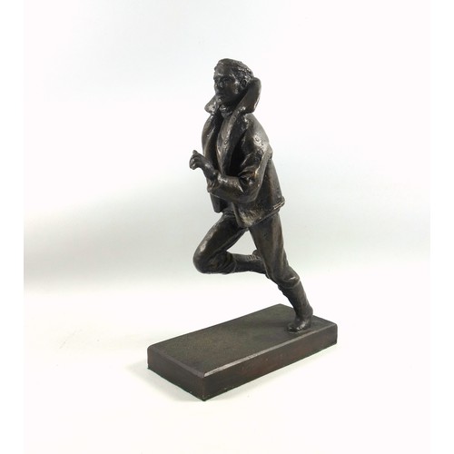 75 - Faith Winter FRBS (1927-2017) 'Running Airman' sculpture in bronze, limited edition No. 1 of 9 with ... 