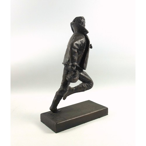 75 - Faith Winter FRBS (1927-2017) 'Running Airman' sculpture in bronze, limited edition No. 1 of 9 with ... 